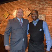 Bob Booker and a Cadet - 2015 Annual Academic Awards Banquet