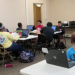 Cadets use the Academy space to study for their classes.