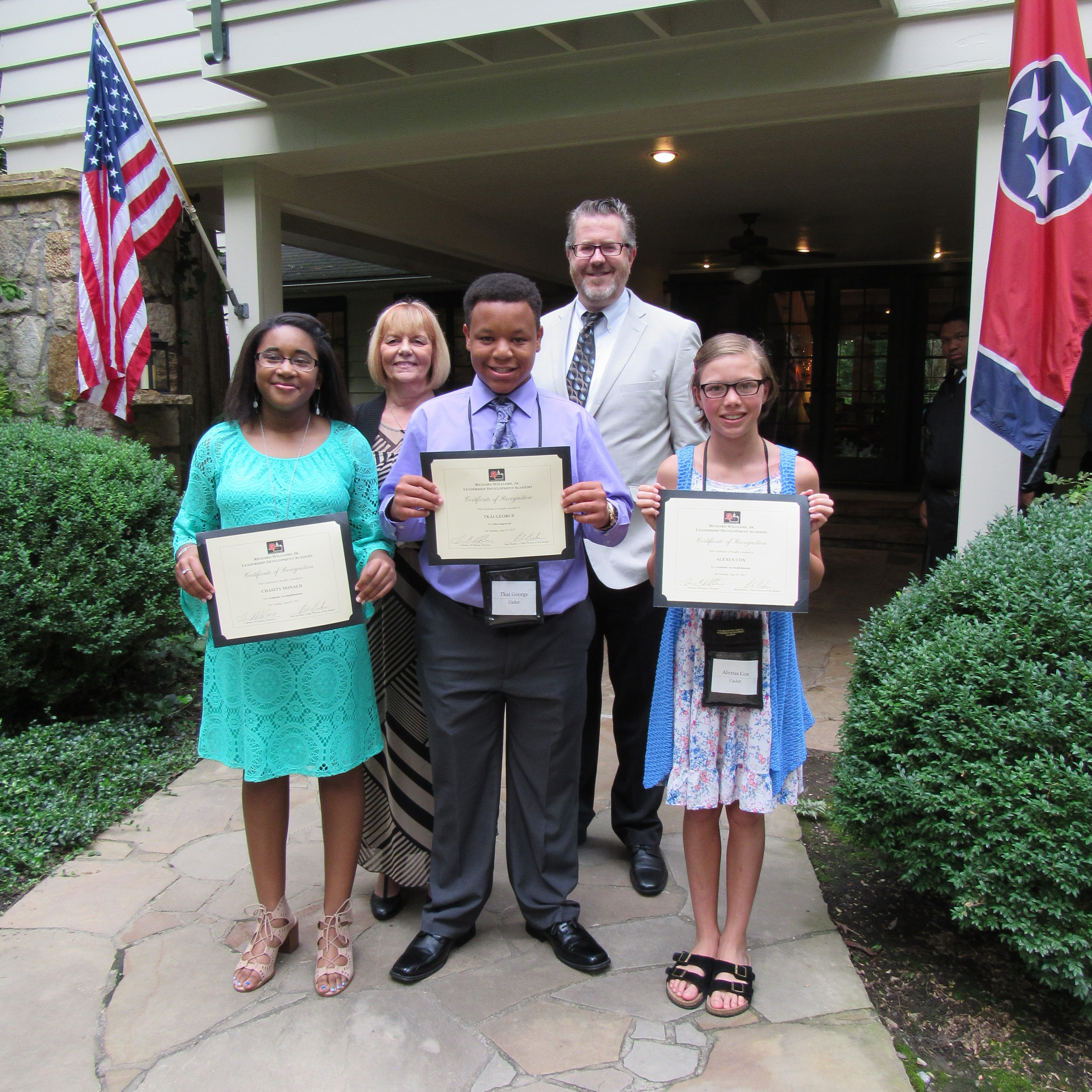 Award-Receiving Cadets with Sylvan Learning Center Partners - 2017 Annual Academic Awards Banquet