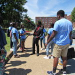 Cadets visit Tennessee State University on a bright sunny day.